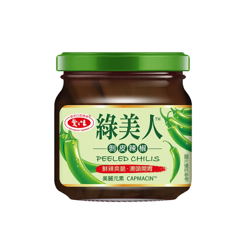 愛之味 緑美人 青唐辛子の漬物｜ 愛之味 綠美人 剝皮辣椒 200g