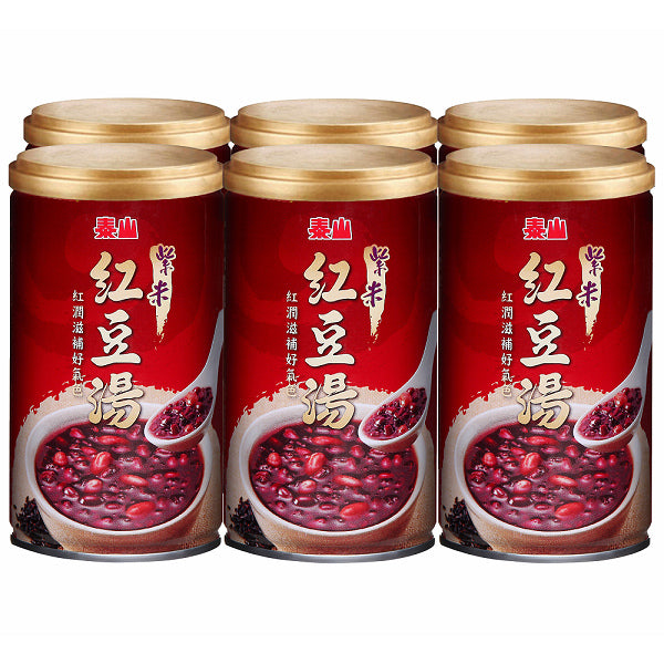 Love　｜泰山　330g/缶　スイーツスープ　6缶セット〉泰山　Taiwan　あずき黒米　紫米紅豆湯　x6缶　台湾商品専門店