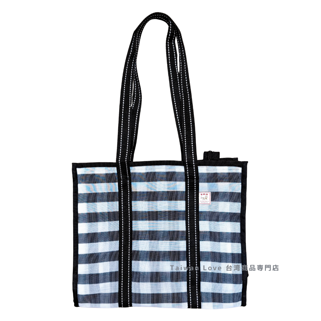 WOVEN 黒白チェック トートバッグ トートバッグ バッグ/チェック柄ネルシャツ風トートバッグ レディース