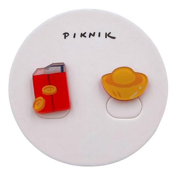 日日野餐 PIKNIK ピンバッジ 金元宝+紅包(ホンバオ)|日日野餐 PIKNIK 別針(徽章) 過年系列 金元寶+紅包袋