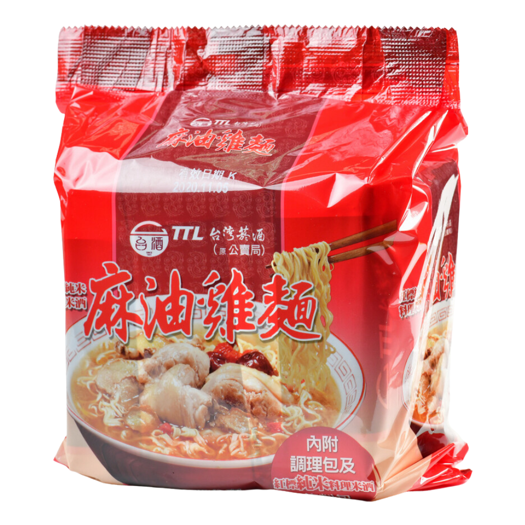 3食入〉台酒 麻油鶏麺 ごま油煮込鶏肉ラーメン｜台酒麻油雞麵｜3個