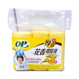 OP 香り付きゴミ袋 イングリッシュぺアー&フリージアの香り(サイズ:小15L・中20L・大45L)|OP花香環保袋 英國梨小蒼蘭(小・中・大)