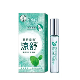 台湾メンソレータム 万能オイル スティックロールタイプ ミントの香り|曼秀雷敦 涼舒 薄荷滾珠 精油棒 7.2ml