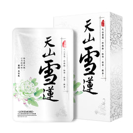 〈2点セット〉豊台湾 天山雪蓮(てんざんせつれん)エキス配合 引き締め・美白 シルキー フェイスマスク|愛戀膜法 豐台灣 戀東方天山雪蓮細緻雪白天絲面膜|5枚入/箱 x2箱