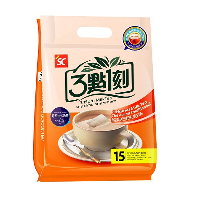 3點1刻 オリジナルミルクティー 經典原味奶茶｜15バッグ入（20g/バッグ） Taiwan Love 台湾商品専門店