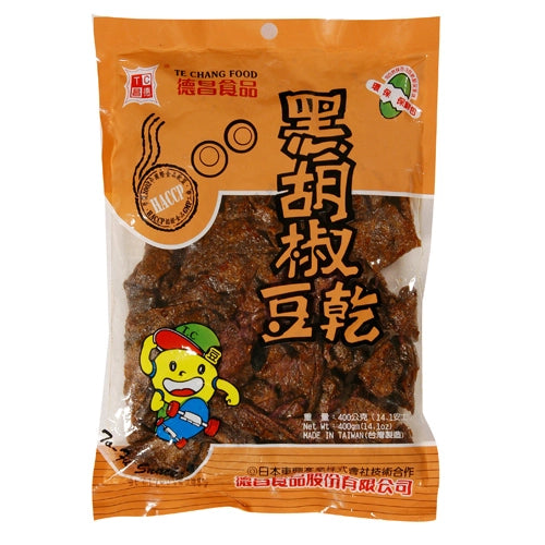 徳昌 ブラックペッパー風味 豆腐干｜德昌 黑胡椒豆乾 （豆干） 270g | Taiwan Love 台湾商品専門店