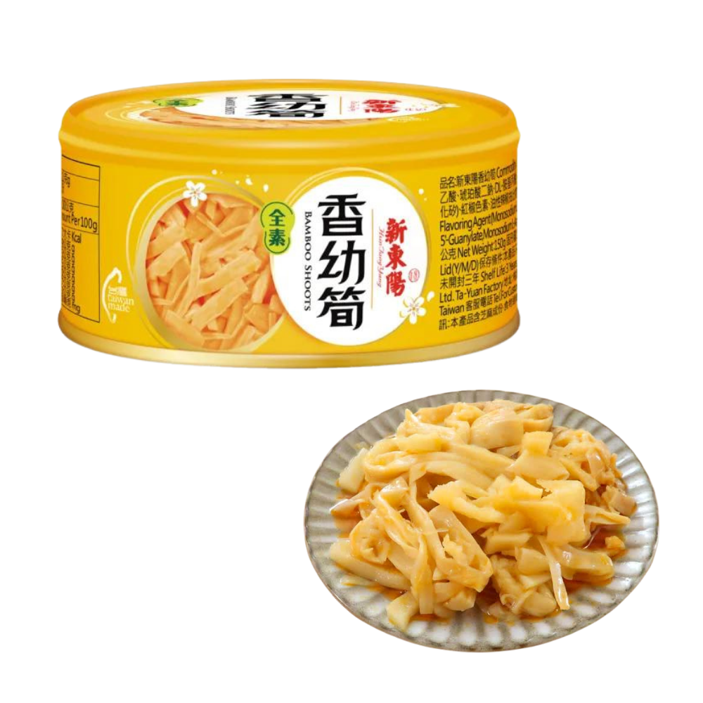 3缶セット〉新東陽 ピリ辛口味付け食べるラー油メンマ 缶詰め｜香幼筍