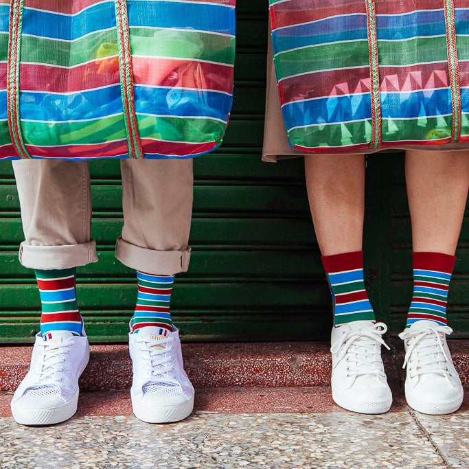 Cosi 漁師網バッグ柄ソックス（男女兼用）台湾製 靴下｜臺灣色彩系列