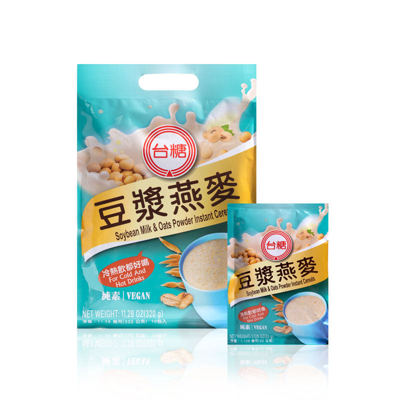 台糖 健康穀物ドリンク インスタント豆乳オートミール ｜台糖豆漿燕麥 320g（1パック32g × 10パック入） | Taiwan Love  台湾商品専門店