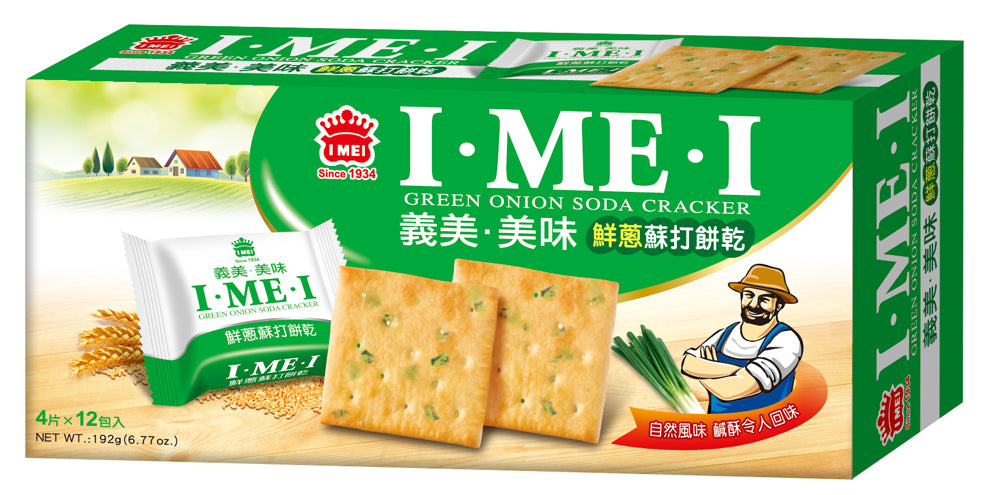 義美IMEI クラッカー ねぎ｜義美 美味蘇打餅乾 鮮蔥 192g｜12パック