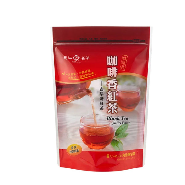 天仁茗茶 エビスグサ入 台湾伝統紅茶（コーヒーの香り）｜天仁 古早味紅茶 咖啡香紅茶 免過濾茶包 270g（6バッグ入り・45g/バッグ）