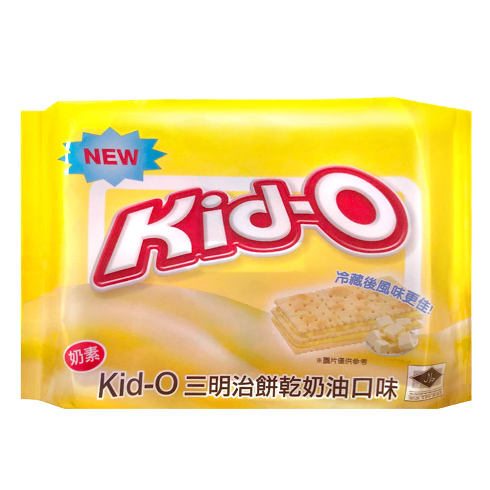 Kid-O キッドオー バタークラッカー｜Kid-O 三明治餅乾 奶油口味 340g（20枚入／個包装）