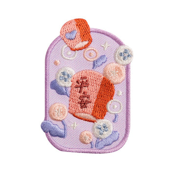 好感良物 Soft living 刺繍マグネット 夕暮ランタン（天燈）｜花繪磁鐵 夕暮天燈