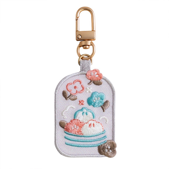 好感良物 Soft living 刺繍チャーム 小籠包フローラル｜花繪吊飾 小籠包花花