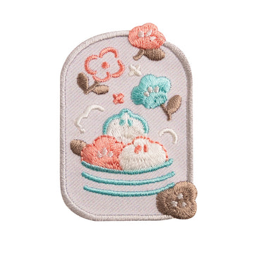 好感良物 Soft living 刺繍マグネット 小籠包フローラル｜花繪磁鐵 小籠包花花