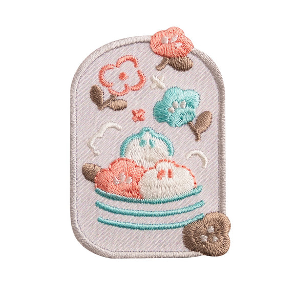 好感良物 Soft living 刺繍マグネット 小籠包フローラル｜花繪磁鐵 小籠包花花