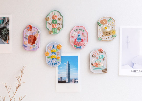 好感良物 Soft living 刺繍マグネット｜花繪磁鐵