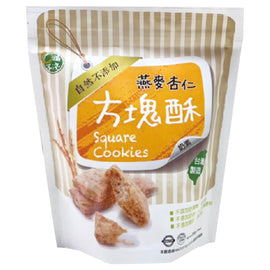 口福不浅 台湾クッキー オーツ麦・アーモンド風味｜口福不淺 燕麥杏仁方塊酥 200g