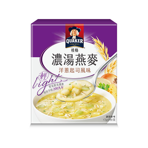 台湾QUAKER クエーカー オートミール チーズオニオン風味｜桂格濃湯燕麥 洋蔥起司風味 235g（47gx5パック）