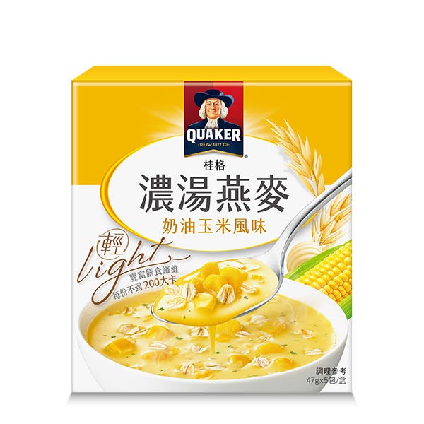 台湾QUAKER クエーカー オートミール コーンポタージュ風味｜桂格濃湯燕麥 奶油玉米風味 235g（47gx5パック）