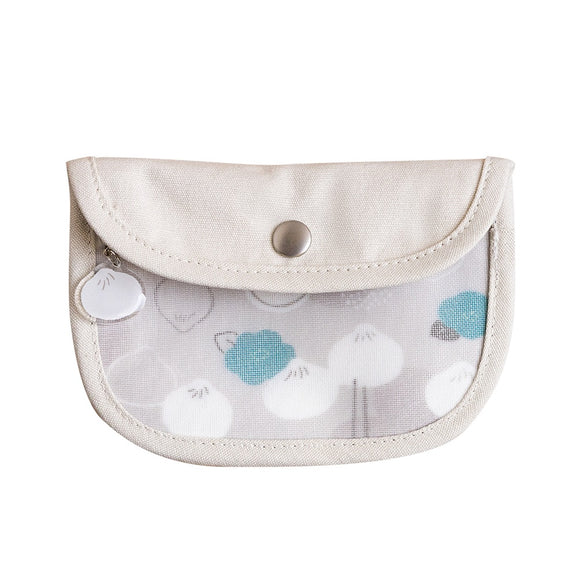 好感良物 Soft living 台湾漁師網バッグ地 コインケース（ポーチ・小銭入れ） 小籠包フローラル｜花芷零錢包 小籠包花花