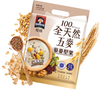 台湾QUAKER クエーカー 穀物ドリンク キヌア・ミックスナッツ（砂糖無添加）｜桂格全天然五麥 藜麥堅果 無添加糖 230g（23gx10パック）