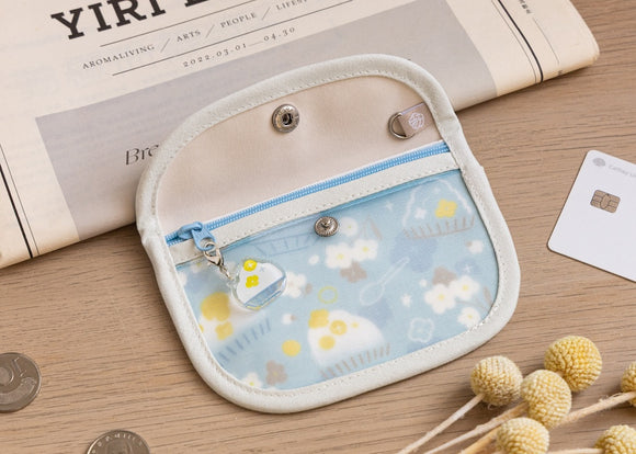 好感良物 Soft living 台湾漁師網バッグ地 コインケース（ポーチ・小銭入れ） マンゴーかき氷フローラル｜花芷零錢包 芒果冰花花