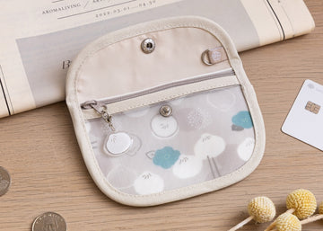 好感良物 Soft living 台湾漁師網バッグ地 コインケース（ポーチ・小銭入れ） 小籠包フローラル｜花芷零錢包 小籠包花花