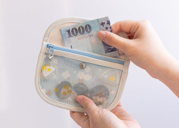 好感良物 Soft living 台湾漁師網バッグ地 コインケース（ポーチ・小銭入れ）｜花芷零錢包