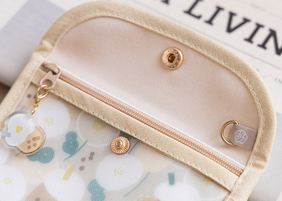 好感良物 Soft living 台湾漁師網バッグ地 コインケース（ポーチ・小銭入れ）｜花芷零錢包