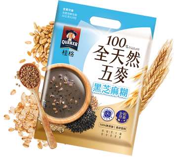 台湾QUAKER クエーカー 黒ごま穀物ドリンク・黒芝麻糊｜桂格五麥穀珍 黑芝麻糊 300g（30gx10パック）