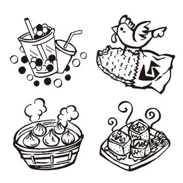 台湾 小籠包 ショーロンポー はんこ（ラバースタンプ・ゴム印）｜台灣特色印章（小籠包）