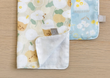 好感良物 Soft living 花柄ハンカチ タピオカミルクティーフローラル｜花漾手帕 珍奶花花