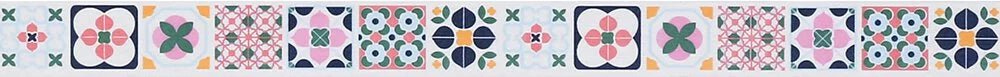 マスキングテープ 台湾マジョリカタイルパターン｜台灣特色紙膠帶 幾何花磚 15mm x 6m