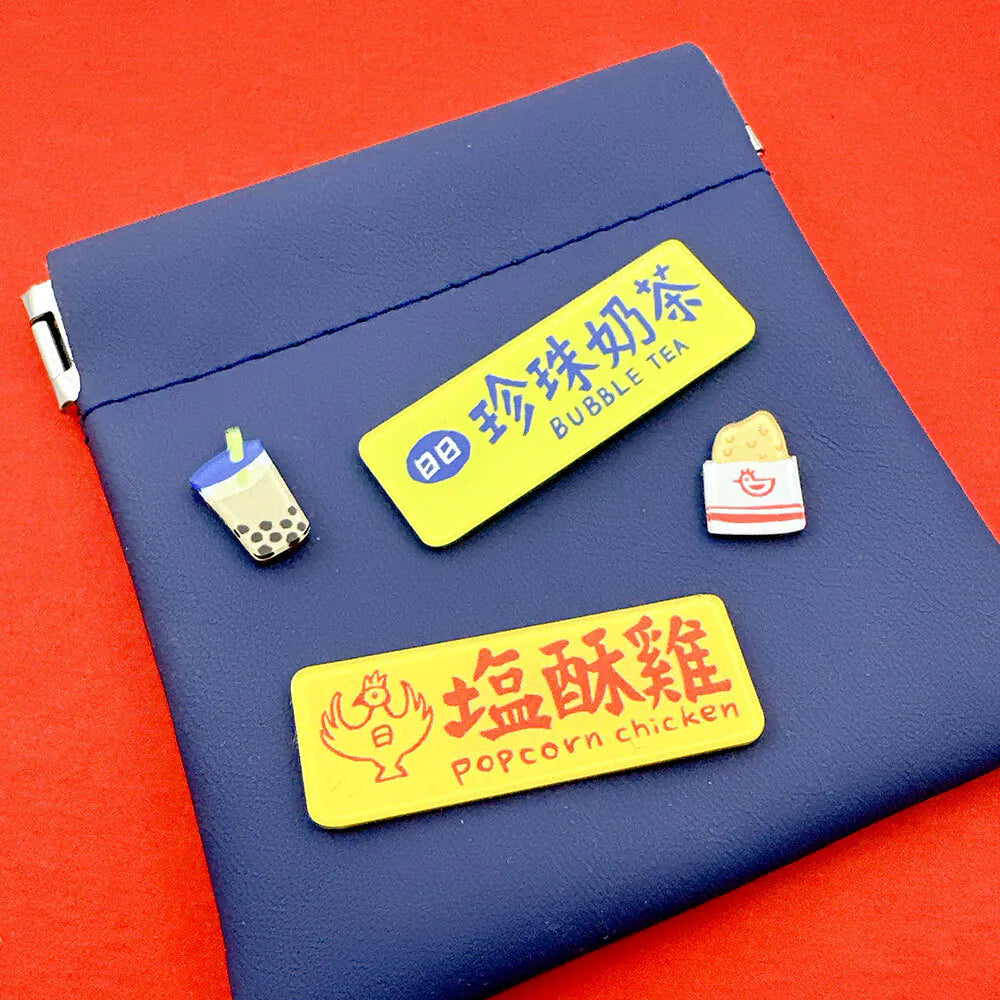 湯の湖　ピンバッチ 日日野餐 PIKNIK ピンバッジ カキ入り麺線 看板｜日日野餐 PIKNIK 別針