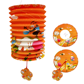 紙ランタン（紙灯籠） お花と昆虫柄｜紙燈籠 花朵與昆蟲圖案