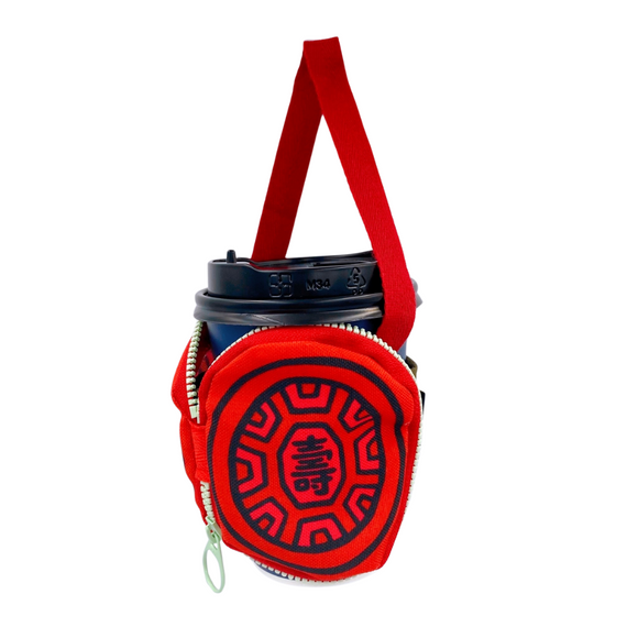 茚 Yin Taiwan 紅亀粿（紅亀餅・アンンクークエ）ドリンクホルダー 寿｜紅龜粿 手提杯套（飲料提袋）壽