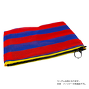 台湾漁師網バッグ地 仕切り付マルチポーチ ボーダー柄（ブルー・レッド）｜茄芷袋拉鍊包 藍紅條紋（本体・ファスナーの色はランダム出荷）※ご購入の場合、色の原因で返品・交換は対応不可