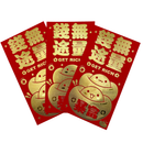 ご祝儀袋 お年玉袋 紅包 ホンバオ 前途無量（前途洋々）｜紅包袋 前途無量｜3枚入/パック