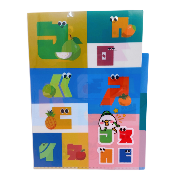 中華郵政（台湾郵便局） 注音符号デザイン 多層式L字クリアファイル（2柄セット）｜中華郵政 注音符號 多層式L夾（1組2款）