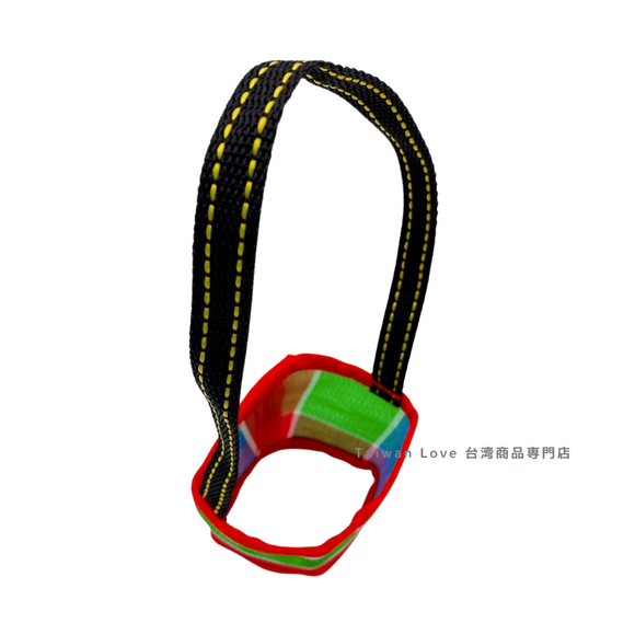 台湾製 漁師網 ナイロン ドリンクホルダー 台湾カラー（パイピングカラー：レッド）｜茄芷袋手提杯套 經典色（包邊：紅色）