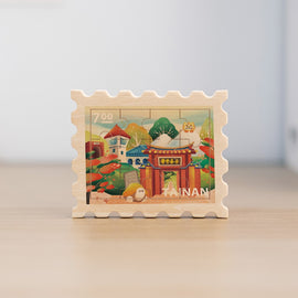 遊木時光 WOOD TIME 台湾ミニ風景 木製パズルマグネット 台南・府城さんぽ｜台灣拼風景木製磁鐵 府城漫步