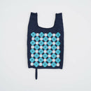 印花楽 折りたたみエコバッグ レトロタイル10号 銭湯グリーン｜可收捲小背心袋 老磁磚10號 澡堂綠