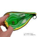台湾漁師網バッグ地 仕切り付マルチポーチ グリーン｜茄芷袋拉鍊包 綠色（本体・ファスナーの色はランダム出荷）※ご購入の場合、色の原因で返品・交換は対応不可