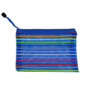 カラーボーダー メッシュポーチ（19x13.5cm）｜橫條紋彩色網格袋-9