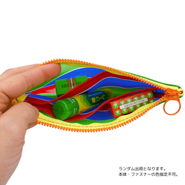 台湾漁師網バッグ地 仕切り付マルチポーチ｜茄芷袋拉鍊包（本体・ファスナーの色はランダム出荷）※ご購入の場合、色の原因で返品・交換は対応不可