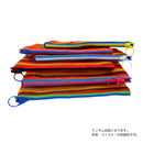 台湾漁師網バッグ地 仕切り付マルチポーチ ボーダー柄（オレンジ・ブラック・レッド）｜茄芷袋拉鍊包 橘黑紅條紋（本体・ファスナーの色はランダム出荷）※ご購入の場合、色の原因で返品・交換は対応不可