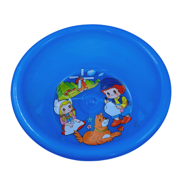 台湾製 レトロ 昔懐かしイラスト柄 湯おけ（レッド・グリーン・ブルー・ピンク）｜※柄はランダム出荷｜台灣製 古早味印花浴盆 卡通圖案（顏色：紅・綠・黃・桃紅）｜※圖案隨機