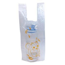 台湾レトロレジ袋 リス ビニール袋｜台灣復古塑膠袋 松鼠｜16x42cm｜10個入