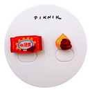 日日野餐 PIKNIK ピンバッジ チョコパフ｜日日野餐 PIKNIK 別針（徽章） 翻玩零食系列 巧克力小泡芙（義美小泡芙）
